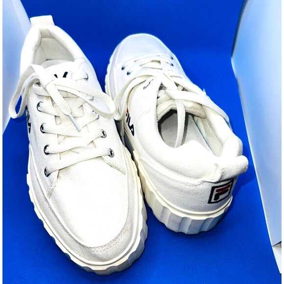 Fila Womens White Platform Sneakers Size 8.5 US - Picture 2 of 6